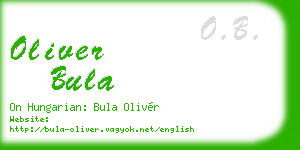 oliver bula business card
