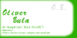 oliver bula business card